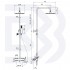 Miscelatore monocomando esterno  doccia serie Metro con deviatore  incorporato, colonna doccia,  soffione cm 250x250, doccia,  flessibile cm 150